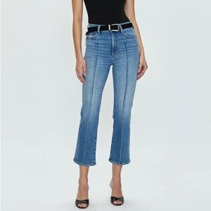 Pistola Lennon Pintuck Highrise Crop Jeans